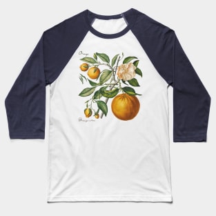 Vintage Orange Botanical Baseball T-Shirt